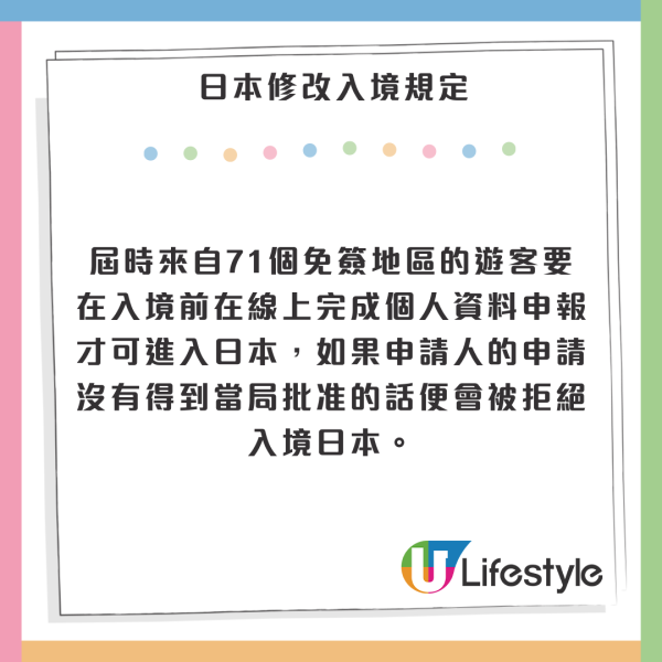 遊日注意｜日本擬2030年前推新入境政策！ 港人入境前要先篩檢 今年底或試行新規 