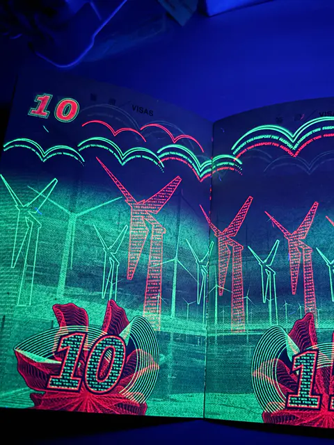 網民發現護照驚人絕美一面!紫外光下每頁都有不同設計 網民讚具本土特色