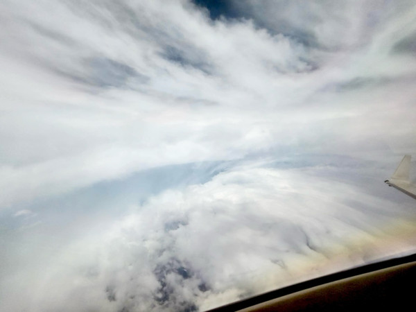 超強颱風「摩羯」風眼直擊（圖片來源：政府飛行服務隊）