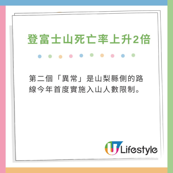 富士山夏季開山至今死亡人數上升逾兩倍！專家分析2大「異常事態」有關 