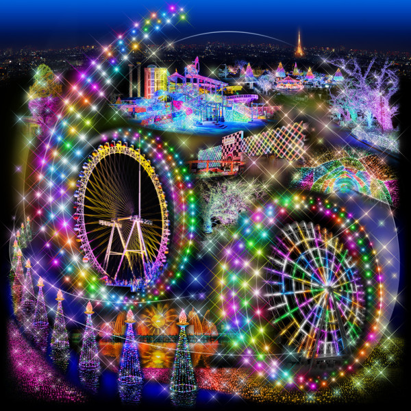 東京讀賣樂園「冬日寶石燈飾show」開催！60周年限定「鑽石色」主題LED燈海 