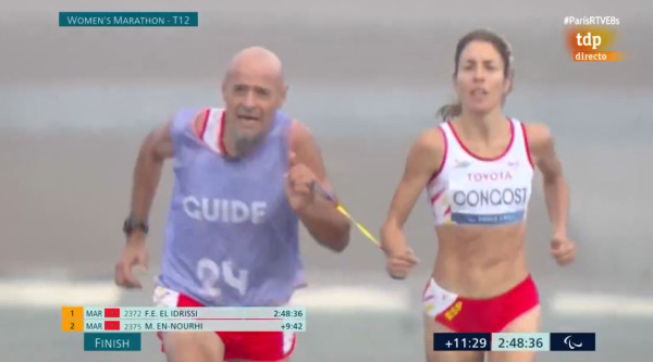 巴黎殘奧｜西班牙視障女跑手一舉動痛失銅牌！終點前伸手扶抽筋領跑員即被取消資格 