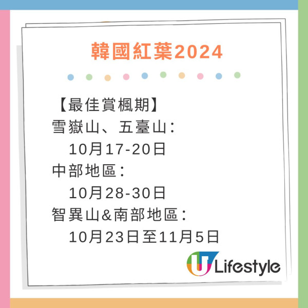 韓國紅葉2024｜韓國睇紅葉時間預測！15個賞楓景點推薦！ 