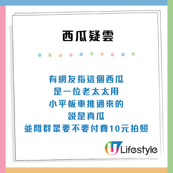 西環後巷驚現巨型西瓜！神秘婆婆：$10影一張相變全新打卡景點 下場慘烈？