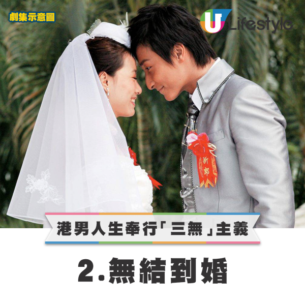 港男人生奉行「三無」主義 - 2.無結到婚。