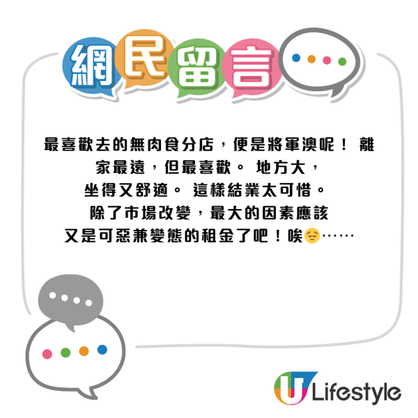 結業潮｜素食自助餐「無肉食」荃灣分店結業！曾暗示3大結業原因 網民：祈願選址重來