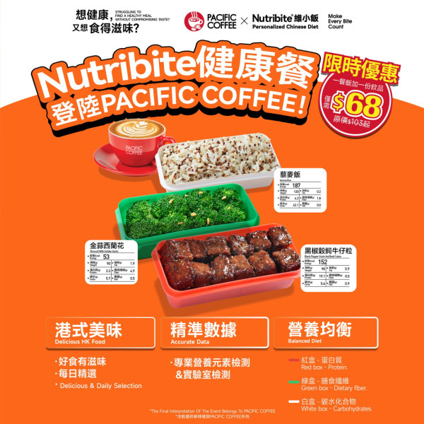 Pacific Coffee三餸飯登場！健康餐列明卡路里營養+蛋白質(附16間指定供應分店地址)