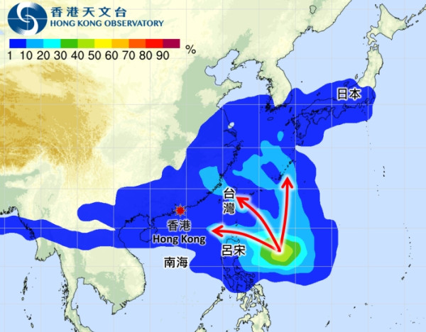 打風｜天文台料有風暴入南海‎4大風暴路徑預測 中秋後本港西南400公里掠過