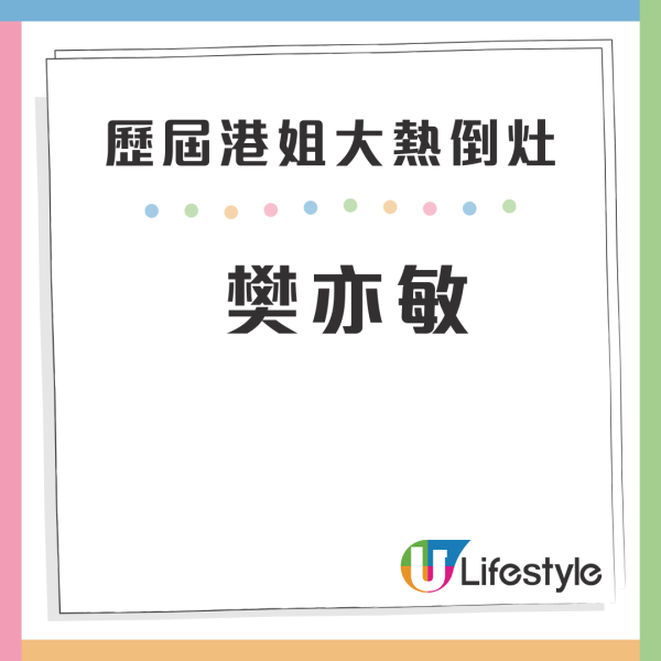 盤點8位歷屆港姐大熱倒灶成網民心中遺憾 樊亦敏/嘉碧儀/徐淑敏飲恨落選痛失三甲