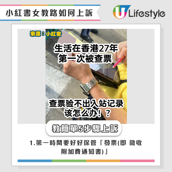 小紅書女教路如何向港鐵上訴。