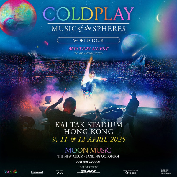 Coldplay香港演唱會2025｜英國樂隊Coldplay明年4月啟德體育館開騷 破天荒成首批演出樂隊！