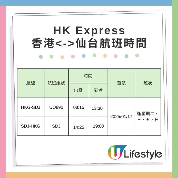 HK Express推日本新航點！香港直飛仙台機票優惠$1269起 來回連稅包20kg行李