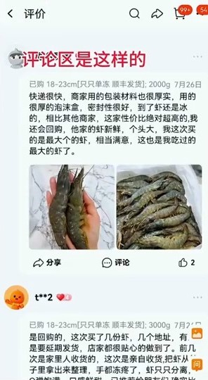 事主覺得每包99元的價錢合理，賣相吸引，加上評論區有不少好評。（影片截圖）