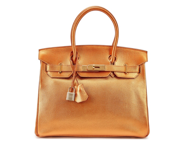 限量版金屬古銅色Chèvre山羊皮Metallic 30公分Birkin(估價:38-100萬元)