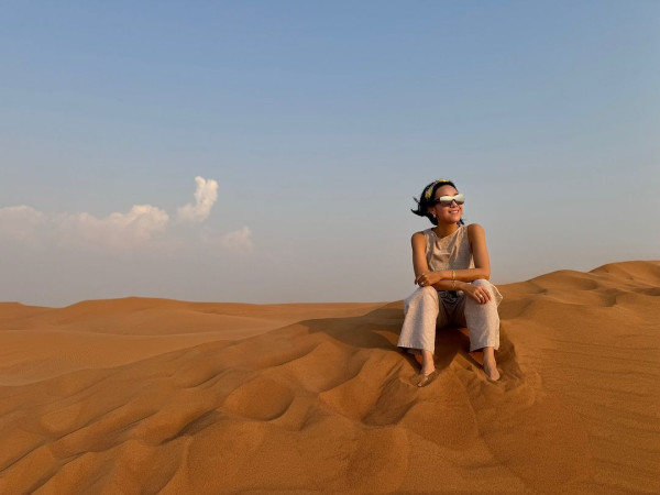 黃心穎與老公泥鯭到阿聯酋二人世界旅遊