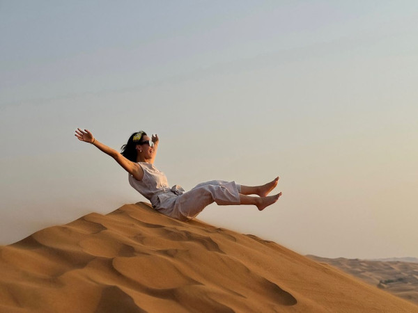 黃心穎與老公泥鯭到阿聯酋二人世界旅遊