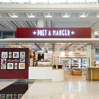 香港機場非禁區餐廳 PRET A MANGER（圖片來源︰香港國際機場官網）https://www.hongkongairport.com/tc/shop-dine/dining/pret-a-manger