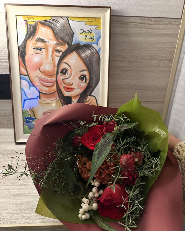 大方公開結婚兩周年夫妻合照