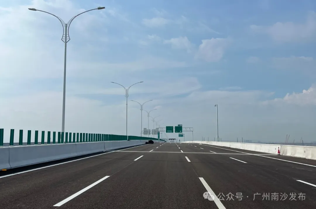 深中通道南沙線於10月中旬通車。（圖片來源：廣州南沙發布微信公眾號）