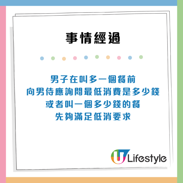 港男一家三口茶餐廳食飯$300唔夠最低消費?店員狂覆3句莫名其妙