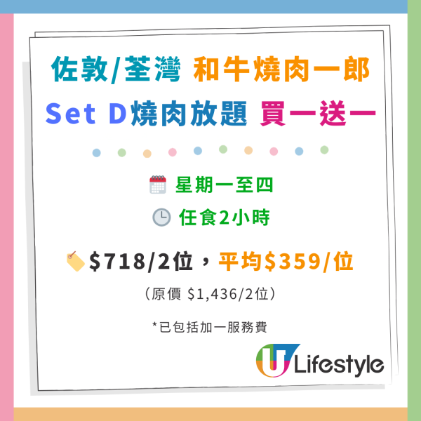 佐敦/荃灣燒肉放題｜和牛燒肉一郎放題買1送1優惠！$326任食日本黑毛和牛／牛刺身／生牛肉壽司