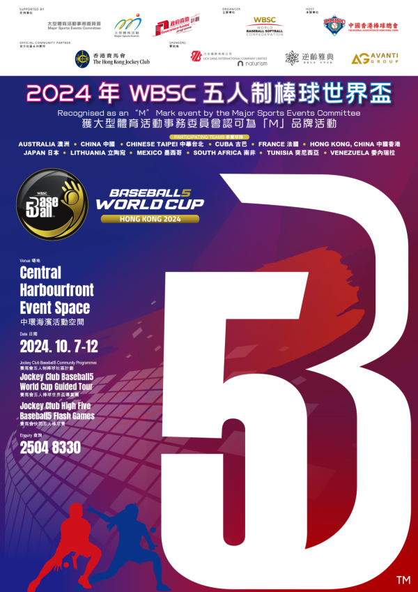 2024WBSC五人制棒球世界盃海報