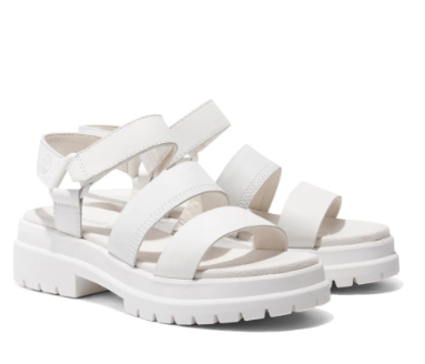 Women London Vibe 3-Strap Sandal - White Full Grain, HK$314 (65% off)