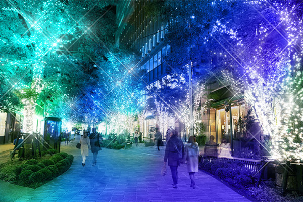 日比谷「HIBIYA Magic Time Illumination 2024」（圖片來源︰東京ミッドタウン日比谷官網）