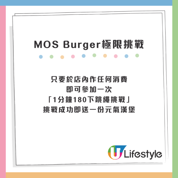 MOS Burger推1分鐘跳繩贏漢堡 狂人挑戰遭揶揄：跳完都冇命食