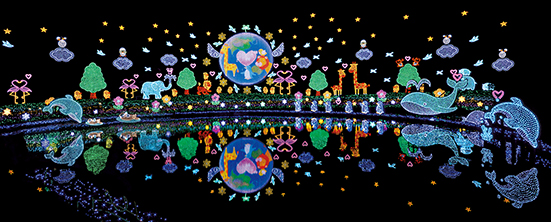 足利花卉公園「光之花庭園〜Flower Fantasy〜」（圖片來源︰足利花卉公園官網）