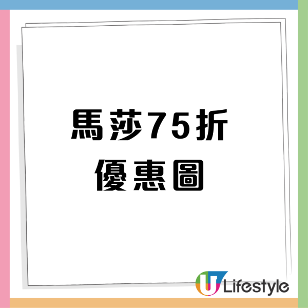 馬莎憑優惠圖即享全線食品/服飾75折！限時3日！（附優惠圖片）