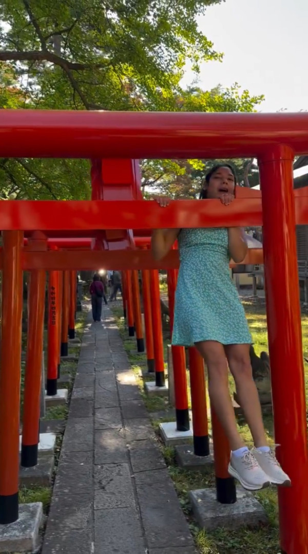 智利網紅姊妹遊日神社鳥居健身打卡 做引體上升/石梯倒立 影片瘋傳捱轟