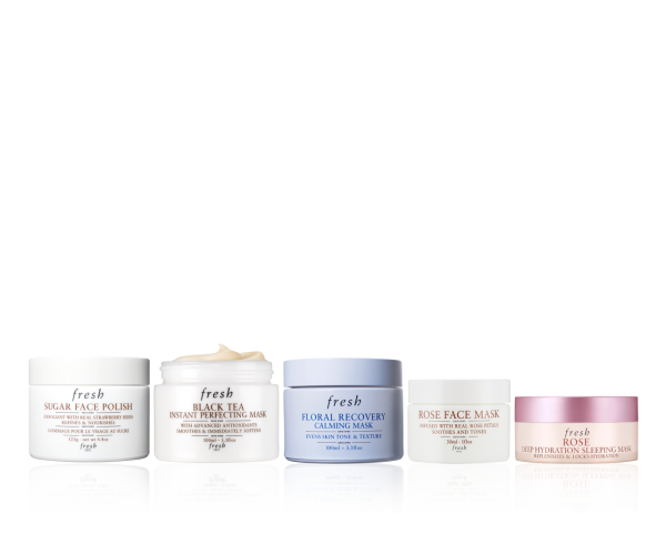 自選雙面膜套裝 HK$1,390 (價值 HK$2,555)fresh 面膜系列蘊含各種強大的天然成分。不論膚質與護膚需要，fresh 的面膜都能滿足你的需要。雙面膜套裝多重享受，強化護膚效能。 買自選兩款+指定面膜 100ml，送 • 花妍舒緩修護面膜 100ml • 玫瑰保濕面膜 30ml • 玫瑰深層保濕睡眠面膜 30ml