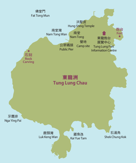 東龍島地圖（圖片來源：古物古蹟辦事處）