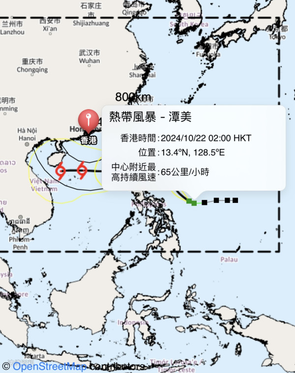 打風！颱風潭美最快周四闖港 天文台：屆時將發一號戒備信號