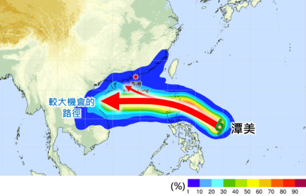 颱風潭美料移向海南島一帶！3大路徑預測潭美襲港機率有幾高？