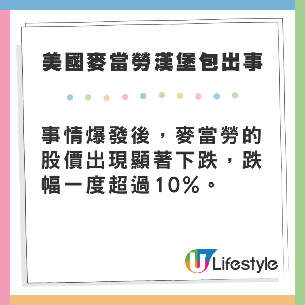 美國麥當勞爆大腸桿菌疫情 49人進食同款漢堡後中毒 1死10人住院