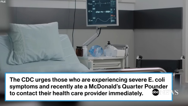 美國麥當勞爆大腸桿菌疫情 49人進食同款漢堡後中毒 1死10人住院