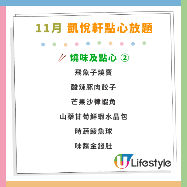 尖沙咀凱悅酒店點心放題優惠！$240起兩小時任食逾20款點心／蝦餃燒賣／蜜汁叉燒