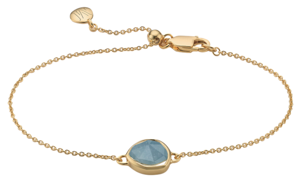 18K黃金包純銀Siren Aquamarine手鏈 $560 原價HK$1000