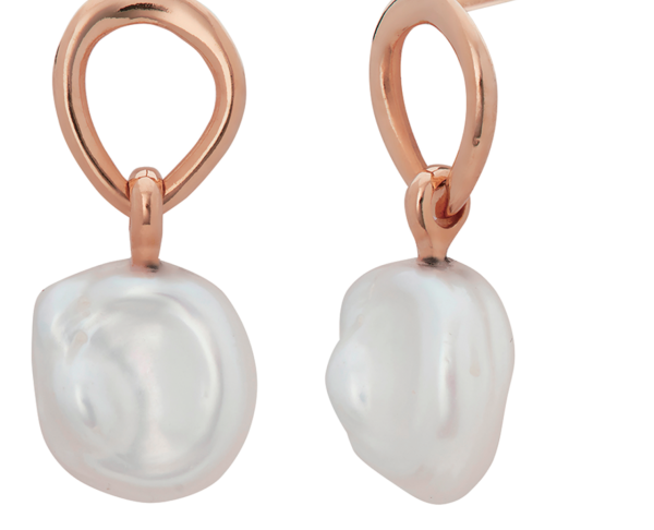 18K玫瑰金包純銀Nura Keshi Pearl Drop 耳環 $440 原價HK$1100