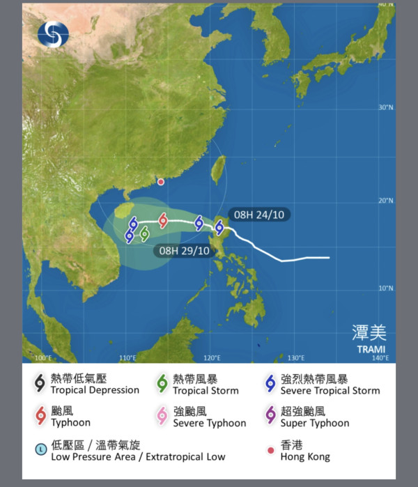 天文台錄最低氣溫22度入秋以來最涼 颱風潭美增強路徑存變數