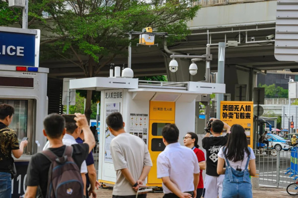 美團無人機福田口岸航線（圖片來源：微信公眾號＠美團無人機）