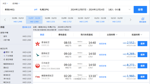 香港航空18週年日本機票優惠！東京/大阪/札幌來回連稅HK,262起 