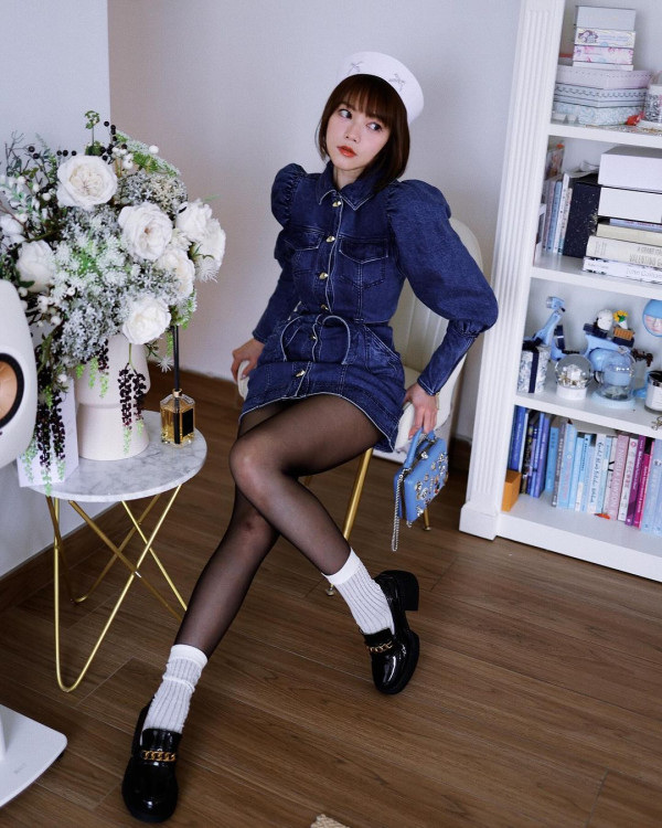 香港最美設計師簡幗儀出席澳洲電影首映 自家設計粉紅花裙獲Ariana Grande大讚好靚