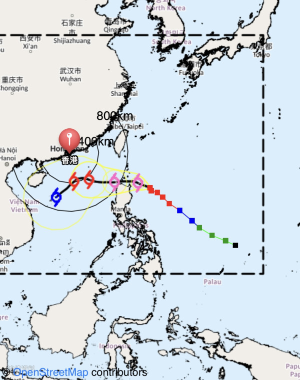 強颱風銀杏逼近香港！天文台：周五中午12時至下午3時發一號風球 