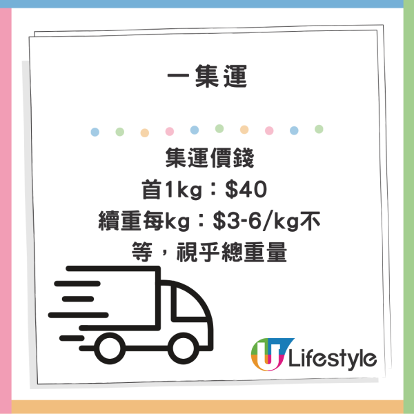 一集運收費詳情