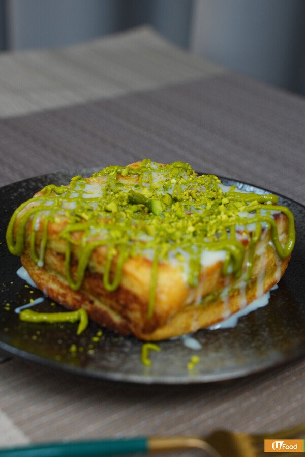 特濃開心果醬西多士│自家研磨開心果醬！簡易下午茶／外脆內軟