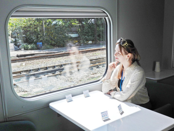 台灣首部馬卡龍色甜品觀光列車海風號!復古沙發座椅 聯乘米芝蓮一星雪糕店