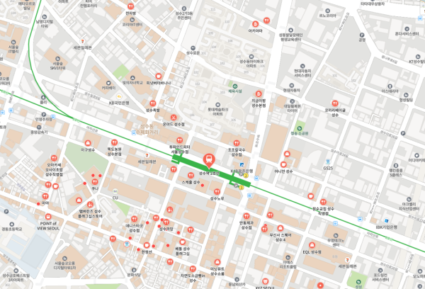 聖水洞一帶（圖片來源：Naver Map）